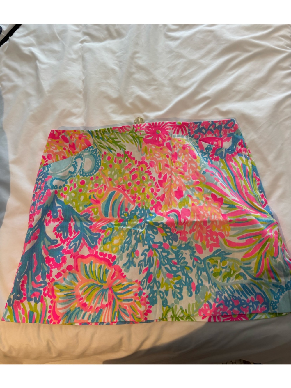 Lilly Pulitzer Pink, Blue & Green Tropical Print Skirt